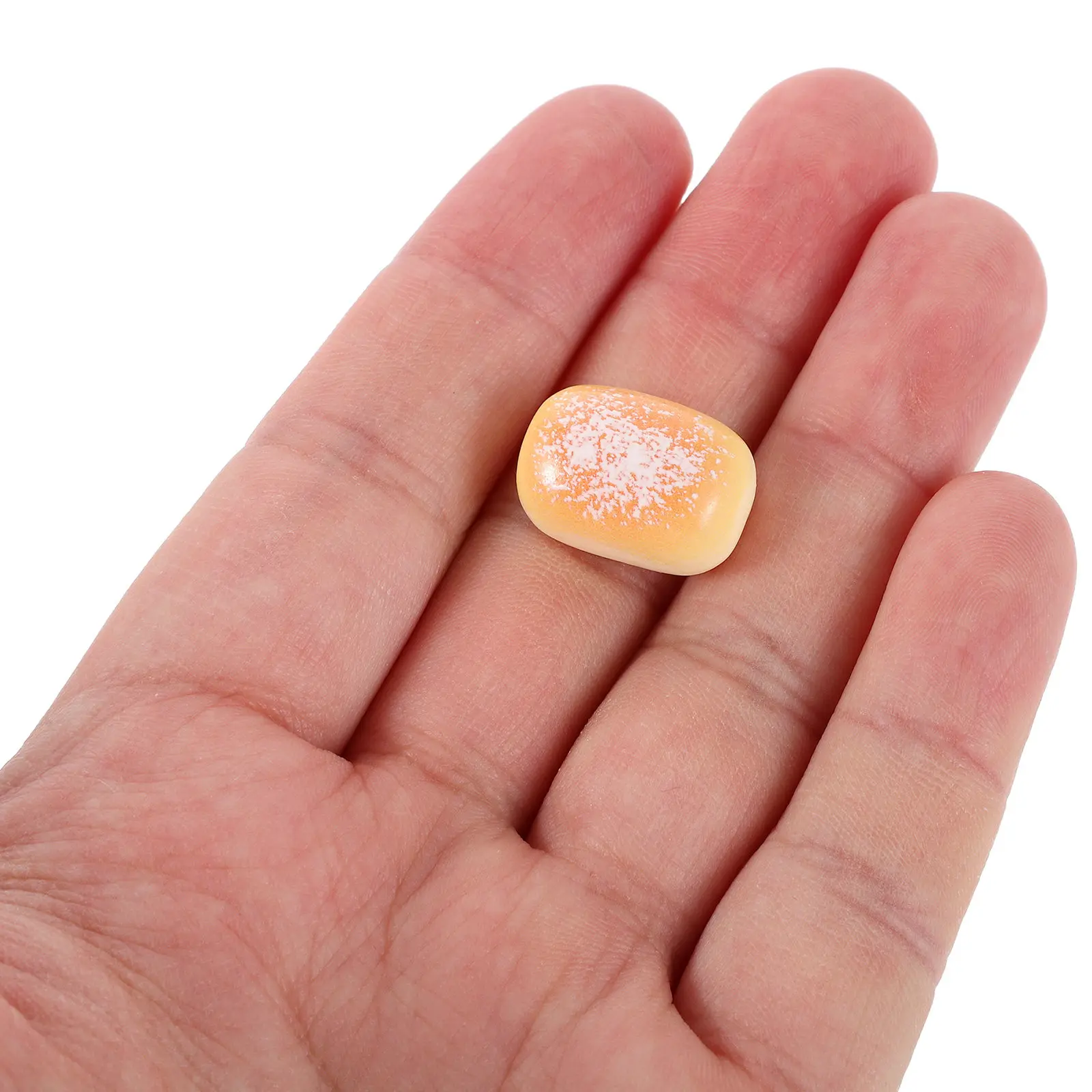 50Pcs Lifelike Mini Coconut Bread Resin Crafts for Montessori Activities Miniature Kitchen Decoration DIY Food Display