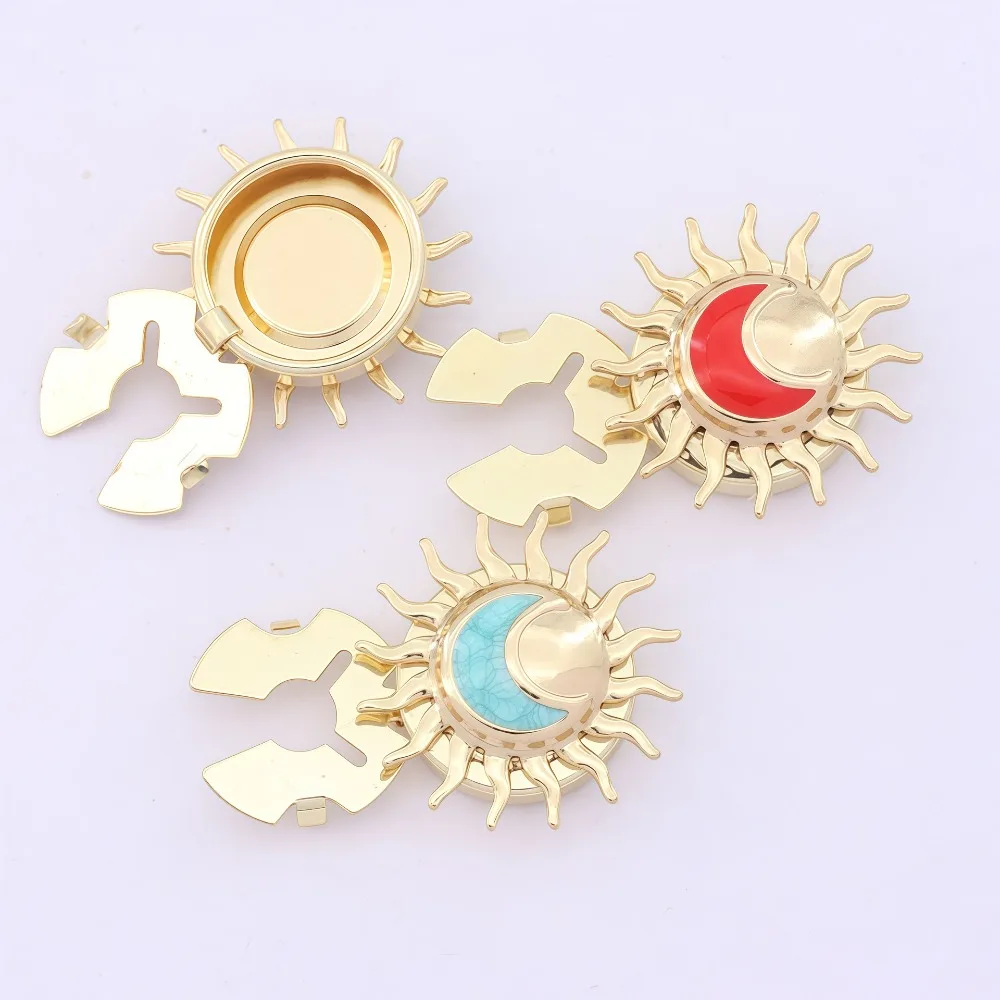 A Pair Button Cover Sun Shaped Moon Phase Decoration Detachable Anti Shirt Cufflinks Clothing Accessories Wholesale