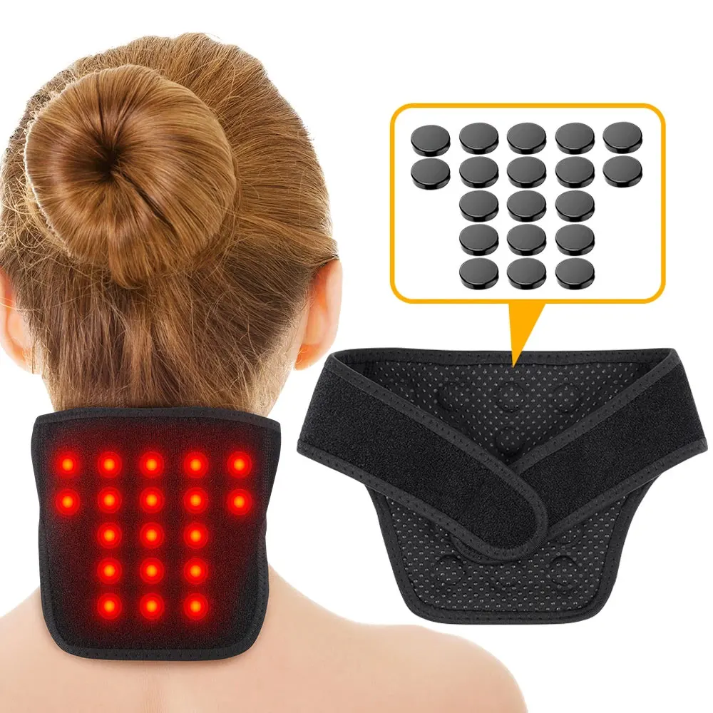 

Теплые защитные подушечки для шеи с подогревом и 19 шт. магнитом для ухода за горячим компрессом для ухода за шеей, поддерживающий рукав, бандаж, аксессуар для защиты шеи