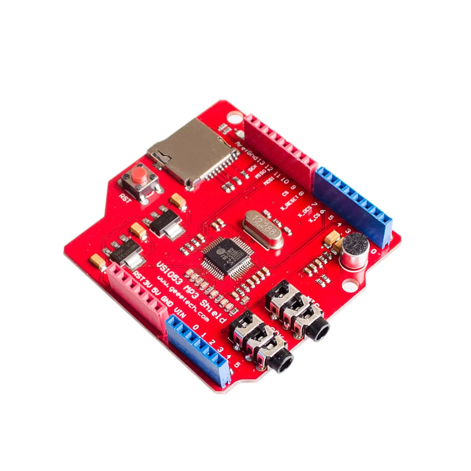 VS1053 VS1053B Stereo Audio MP3 Player Shield Record Decode Development Board Module With TF Card Slot For Arduino