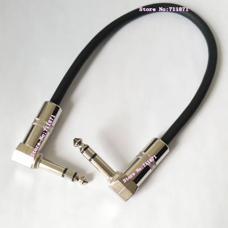 1/4 TRS stereo 6.35 Male to Male Audio cable Line 90 Degree Right Angle Male to Male Double Bend 6.35 Audio Line cable wire cord