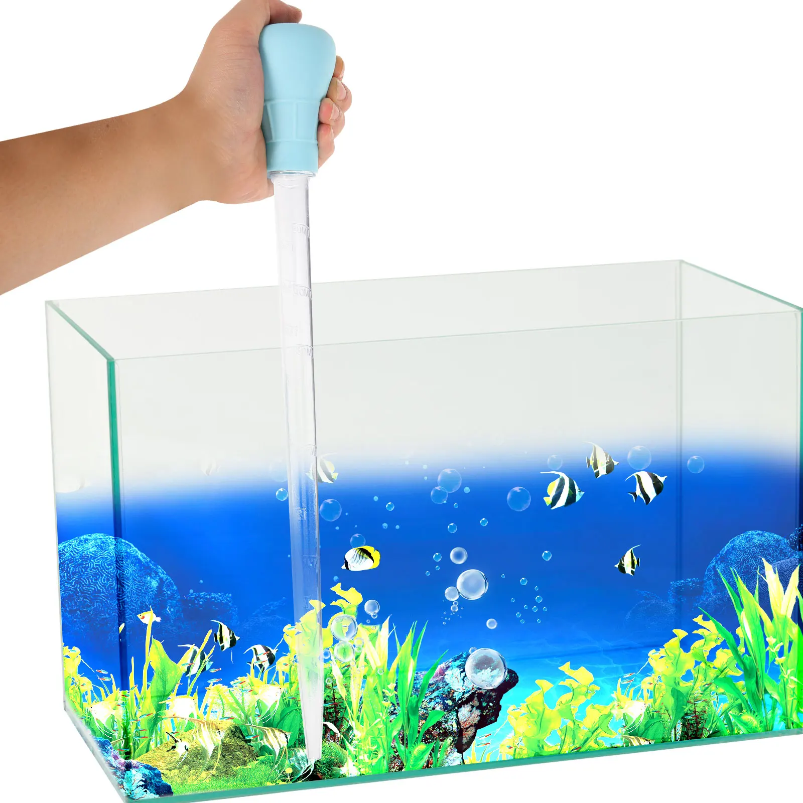 

Fish Siphon Cleaner Manual Aquarium Water Changing Tool Portable Gravel Vacuum Fish Tank Supplies Sand Cleaning Reusable Water