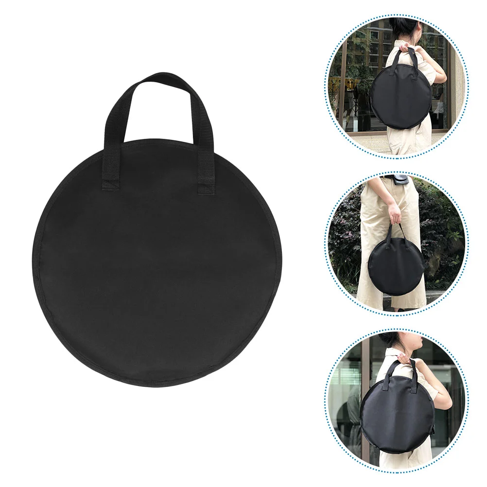 Tambourine Storage Case 10-Inch Dumb Drum Bag Black Carry on Suitcase Waterproof Instrument Carrying