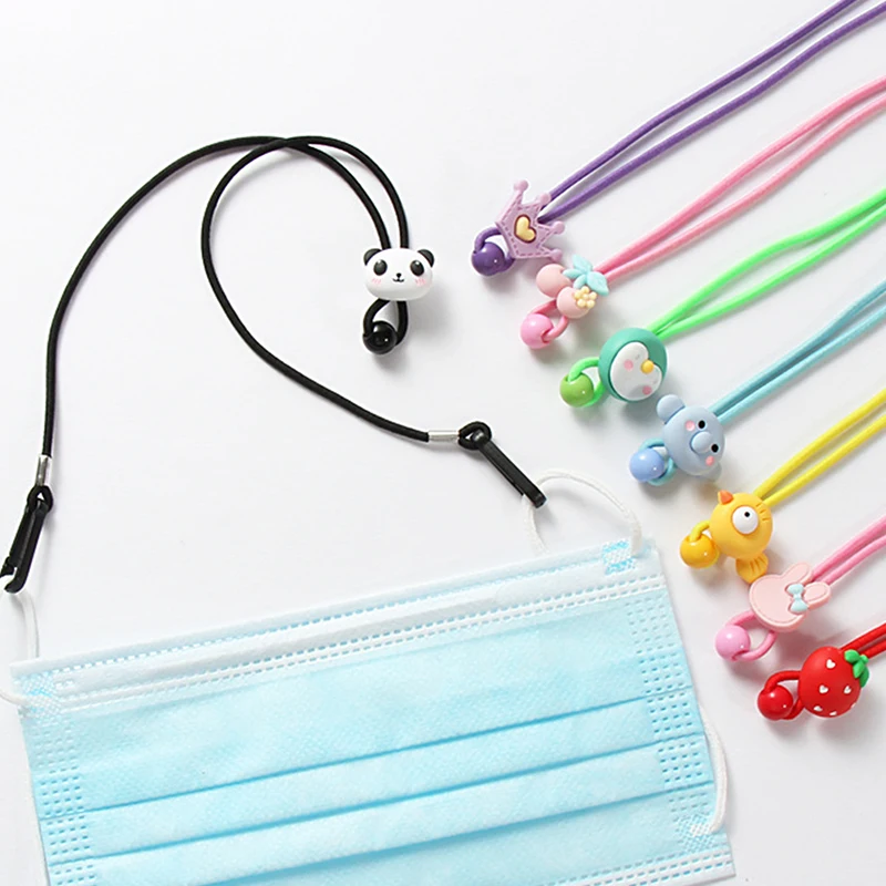 Children Mask Rope Mask Lanyard Anti-Lost Kawaii Cartoon Hanging Neck Mask Chain Elastic Band Children's Pendant