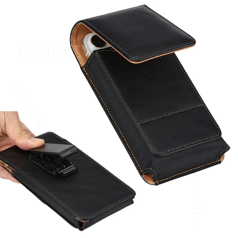 

360° Rotate Belt Clip Leather Phone Flip Case For Huawei Pura 80 Ultra Pura 70 Pro Plus P50 P60Pro Waist Bag Holster Phone Pouch