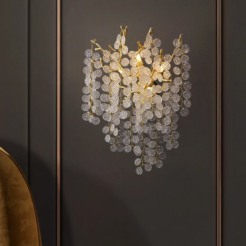 

Golden K9 Crystal Pendant Light Tree Branch Round Luxurious Modern Living Room Dining Room Home Decoration Led Ceiling Light