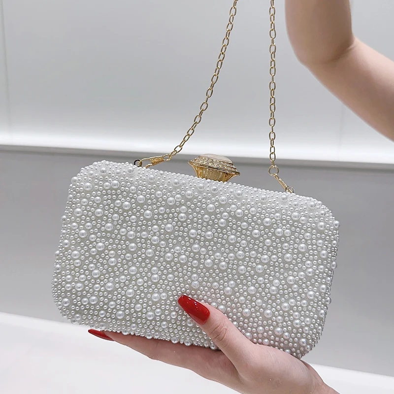 Luxury Beaded Evening Bag, Elegant Cheongsam Clutch Purse, Women\'s Dress Handbag For Wedding Party Prom Banquet