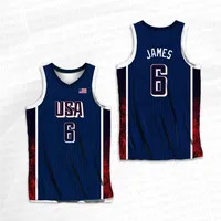 2024 New USA Basketball Jersey American Fans Special Jersey Vest T shirt Mens Summer Sleeveless Basketball Tshirt Set 3D print