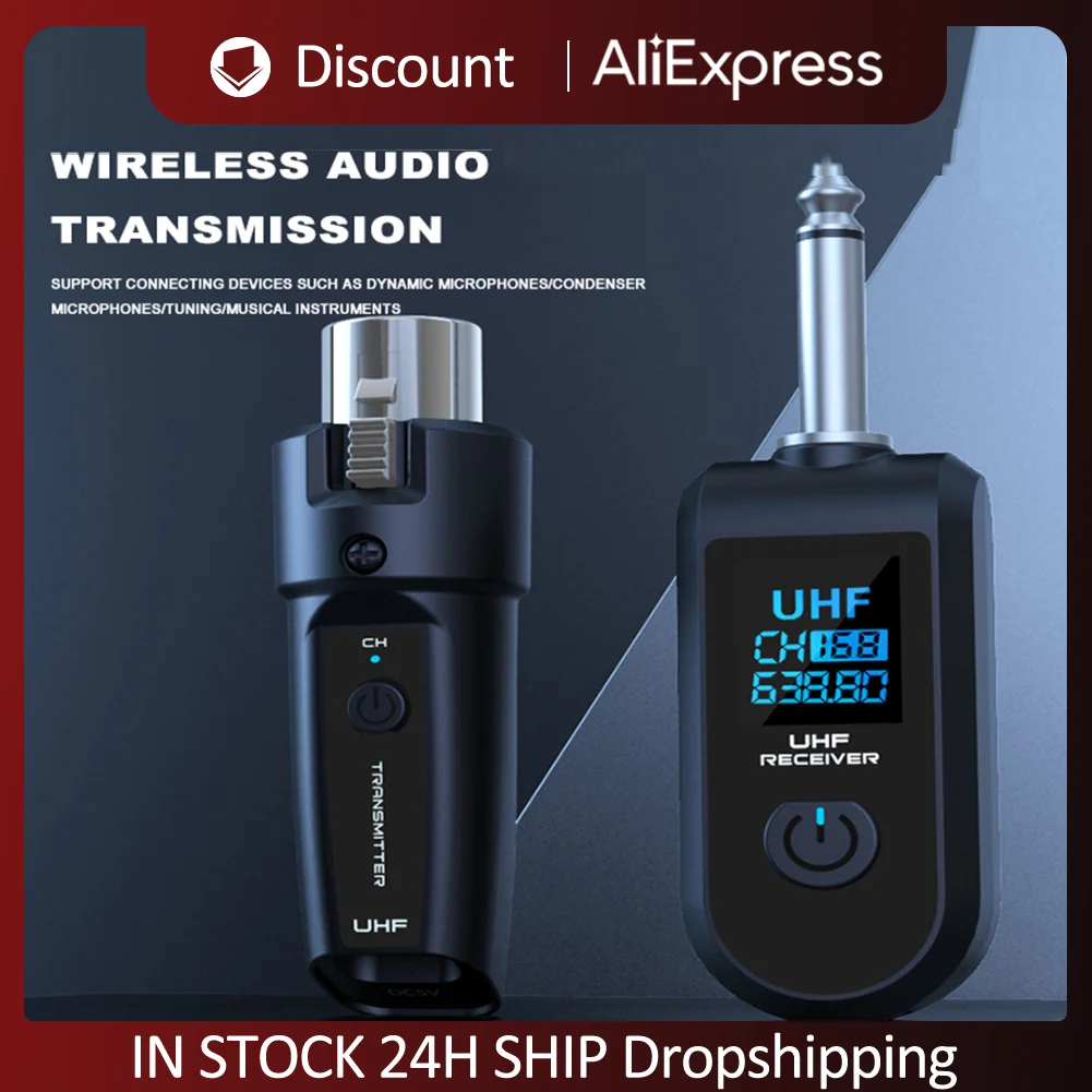 محول ميكروفون لاسلكي XLR محول إشارة واستقبال لخلاط الصوت ميكروفون ديناميكي جيتار كهربائي باس #2