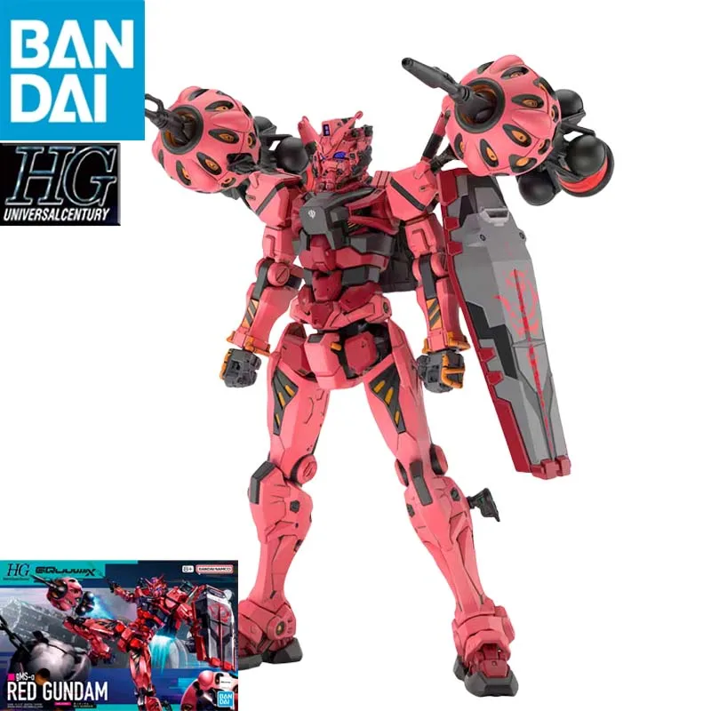 

BANDAI NAMCO GUNDAM GQuuuuuuX HG 1/144 gMS-a Red Gundam Anime Peripheral Assembly Model Action Toy Figures Collection Gifts