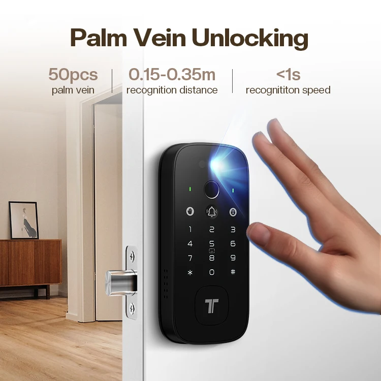 zc02 Best Quality of Smart Lock Ttlock Tuya Fingerprint Card  Electronic Smart Door Lock Double Tuya  Smart Door  Lock