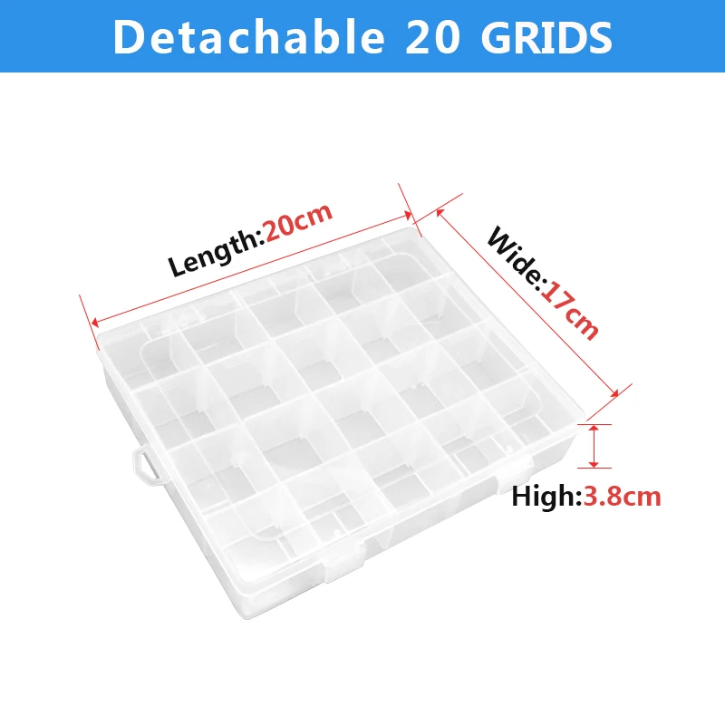 나사 정리함 컨테이너 박스, 투명 플라스틱 보관함, 조절식 박스, 보석 단추 하드웨어 분리형 케이스