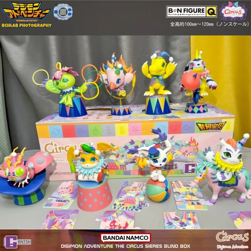 Bandai Digimon Adventure Fourth Round Circus Blind Box Agumon Tailmon Gomamon Tentomon Patamon Аниме Фигурка Модель Кукла Игрушка Подарок