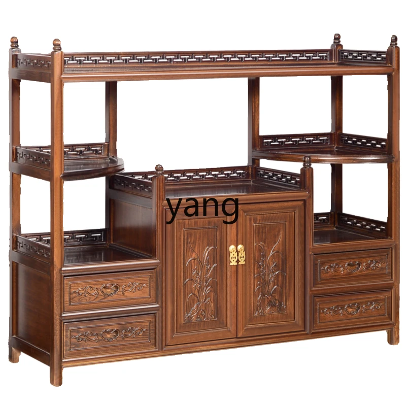 LH solid wood tea cabinet wine cabinet entry wall locker household storage small tea cabinet