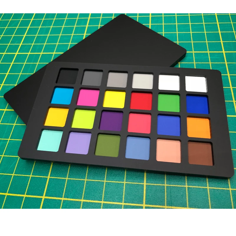 Charttu 24 ColorChecker 클래식 미니 테스트 차트 체커, 팔레트 보드, 우수한 디지털 색상 보정, 맞춤형, 64x108mm