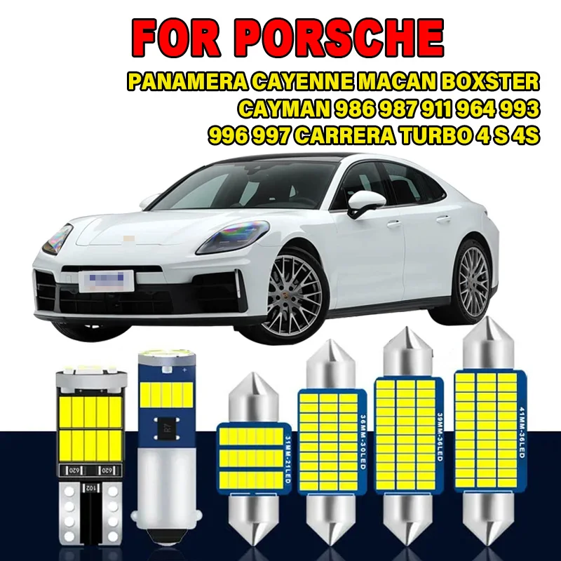 Interior LED Light Kit For Porsche Panamera Cayenne Macan Boxster Cayman 986 987 911 964 993 996 997 Carrera Turbo 4 S 4S Bulbs