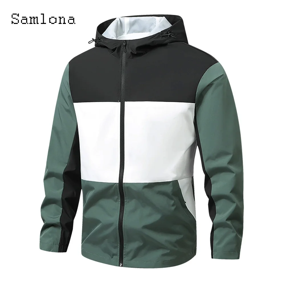 

2025 New Autumn Men Patchwork Jackets Slim Fit Motocycle Coats Mens Fashion Zipper Pocket Outerwear Men's Outdoor Casual Hoodies