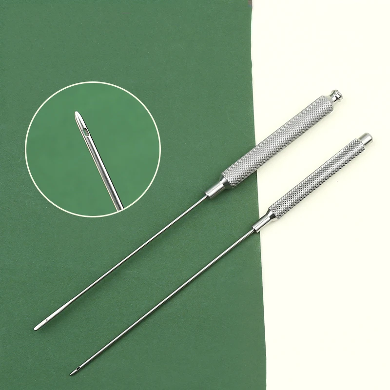 

Line Carving Stripper Conductor Cosmetic Plastic Threading Needle Blunt Stainless Steel Threading Needle With Hole Lift