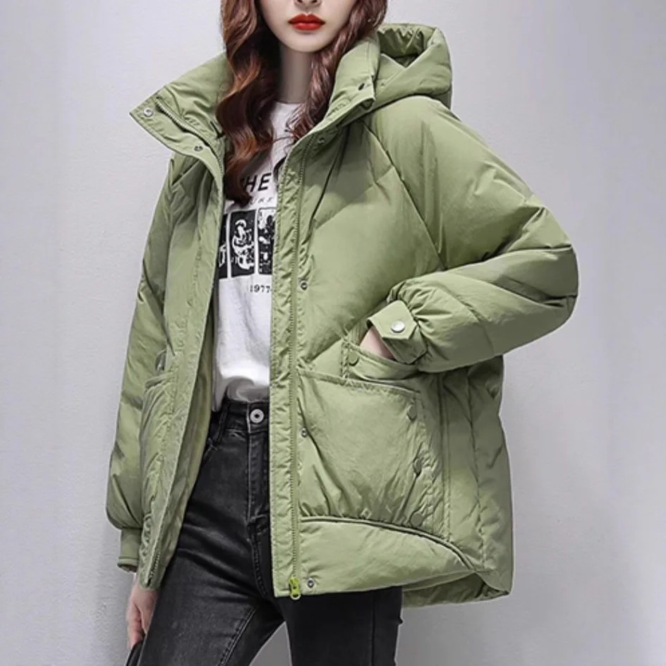 Popular Cotton Clothes for Women in 2025 Winter New Style Solid Color Versatile Thick Super Good-looking Warm and Short