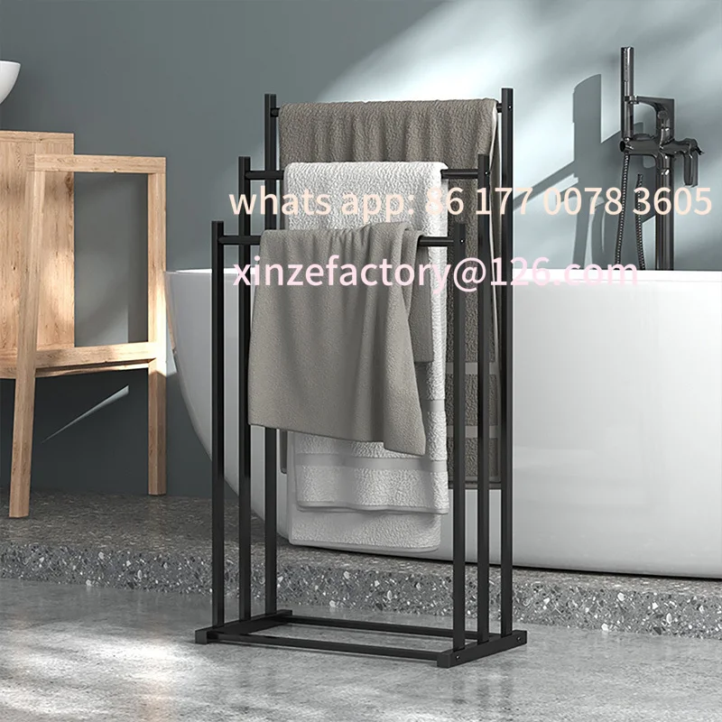 Customizable Three-layer, Bathroom Outdoor Wide Metal Towel Racks, Pool Towel Blanket Racks