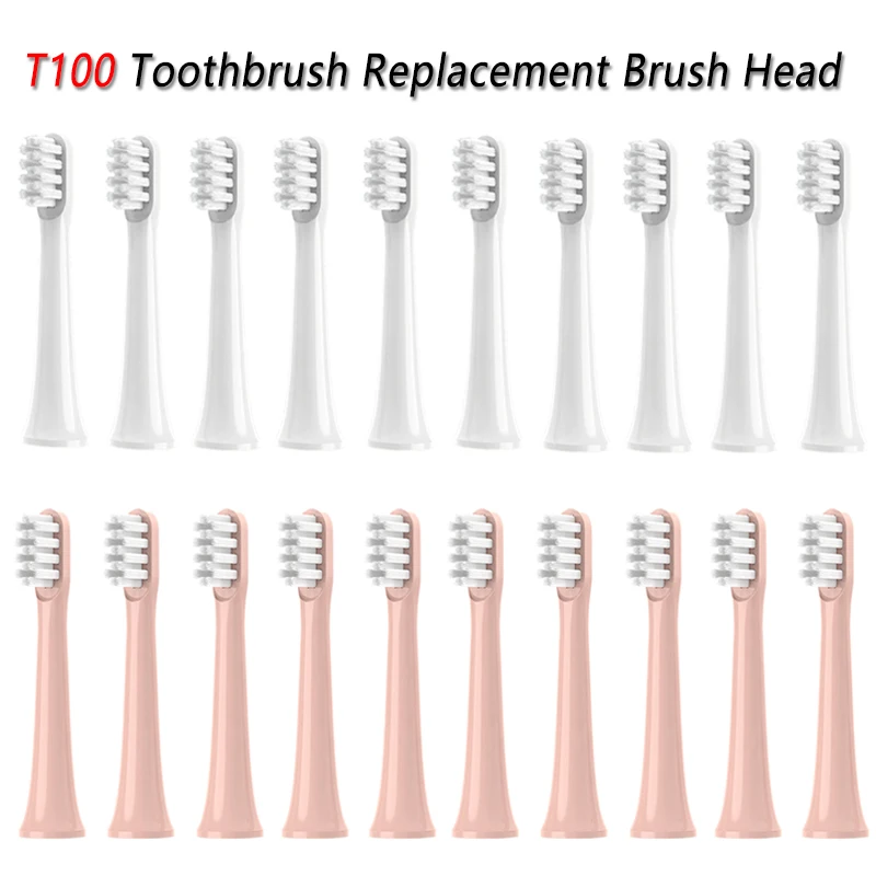5/10/20PCS For XIAOMI MIJIA T100 Replacement Brush Heads Sonic Electric Toothbrush Vacuum DuPont Soft