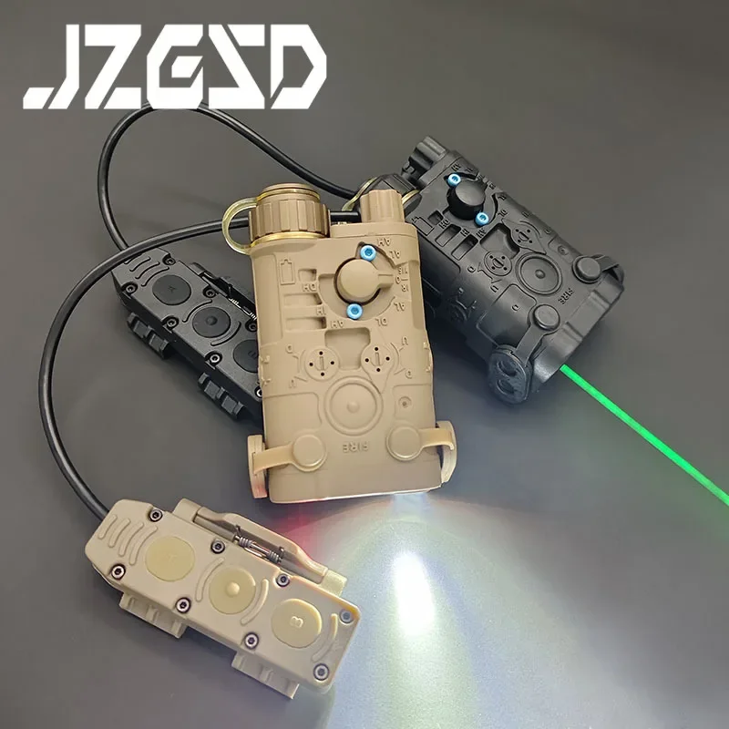 Nylon NGAL L3 Red/Green laser+LED White light NO IR Simple Version Three key Pressure switchTactical Hunitng Weapon light PEQ15