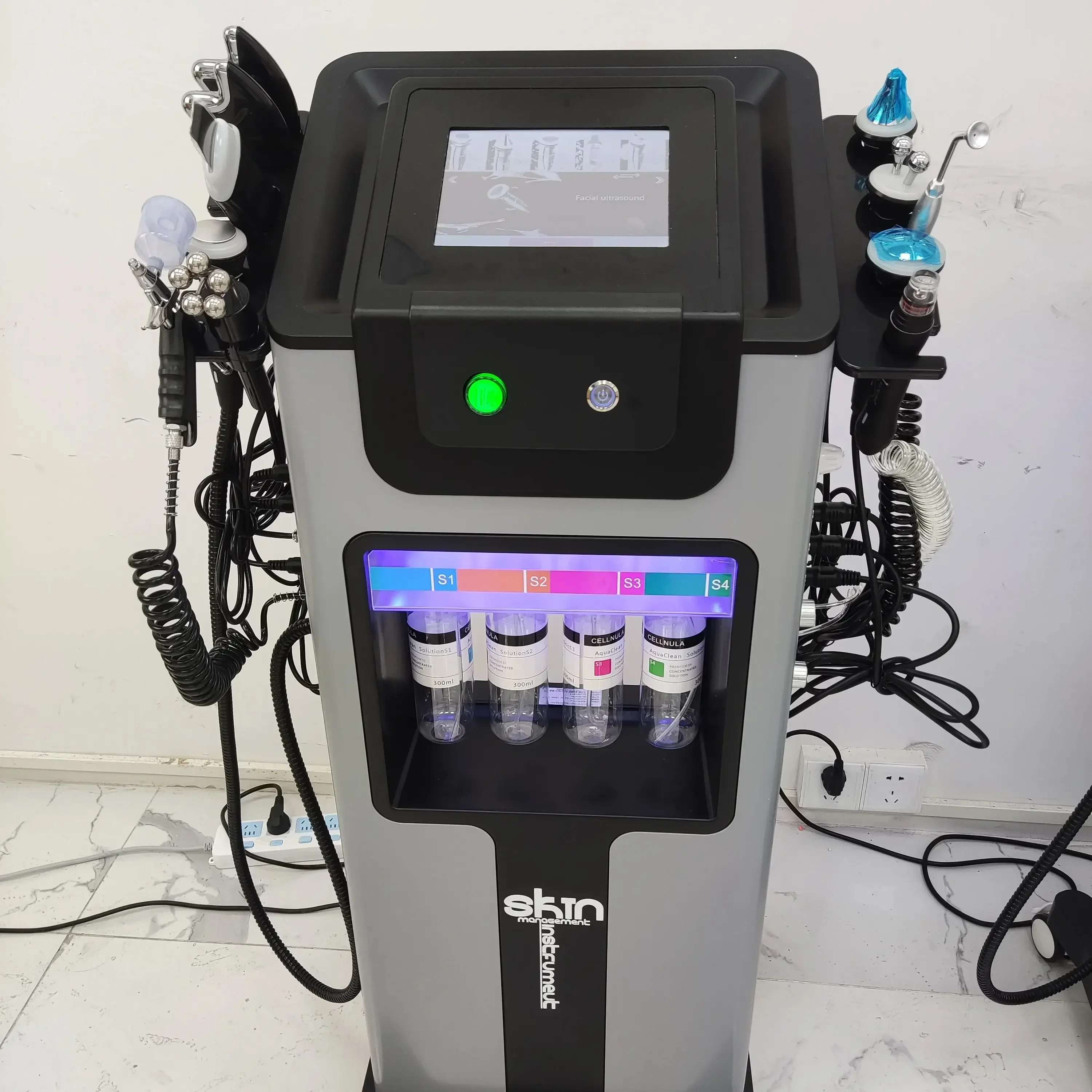 2025 8 Handles Hydra H2O2 Hydrogen Hydrodermabrasion Facial Hidra Small Bubble Facial Dermabrasion Hydra Aqua Machine