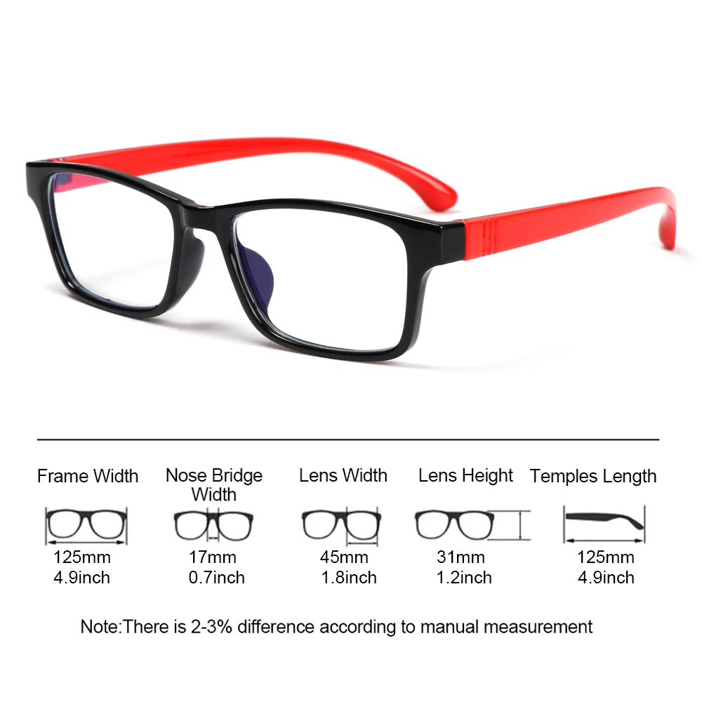 Ultralight Soft Frame Vision Care Silicone Eyewear  Goggles Children Eyeglasses Anti-blue Light Glasses view 5