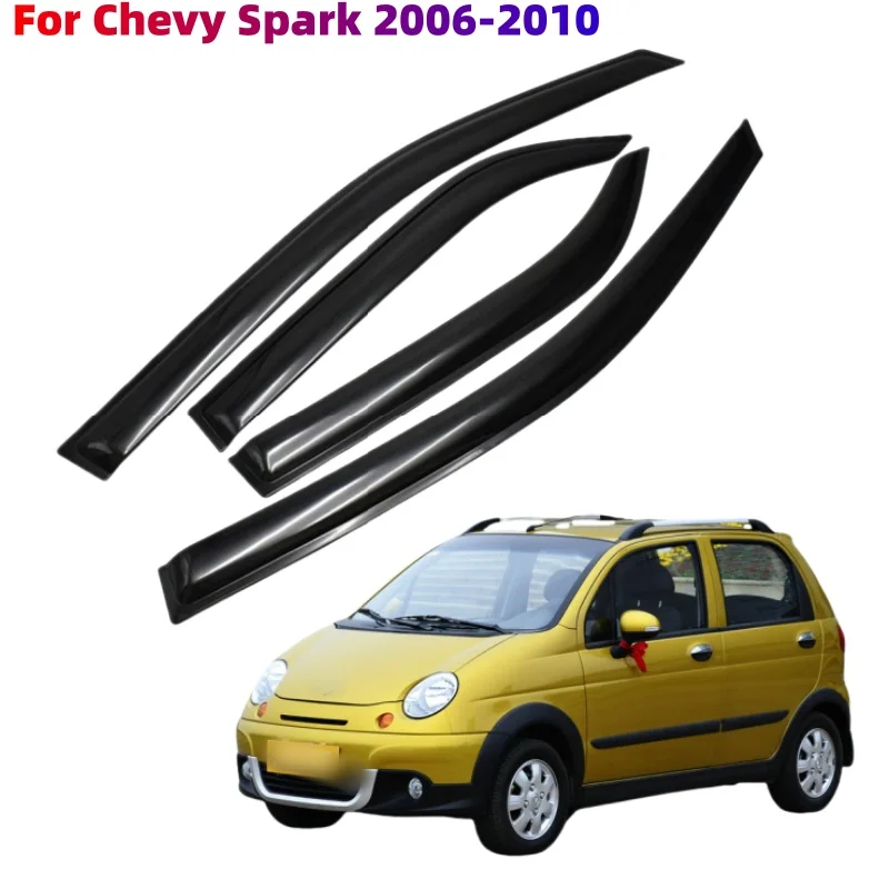 

For Chevy Spark 2006 2007 2008 2009 2010 Hatchback Car Side Window Vent Visor Sun Rain Deflector Guard Awnings Shelters