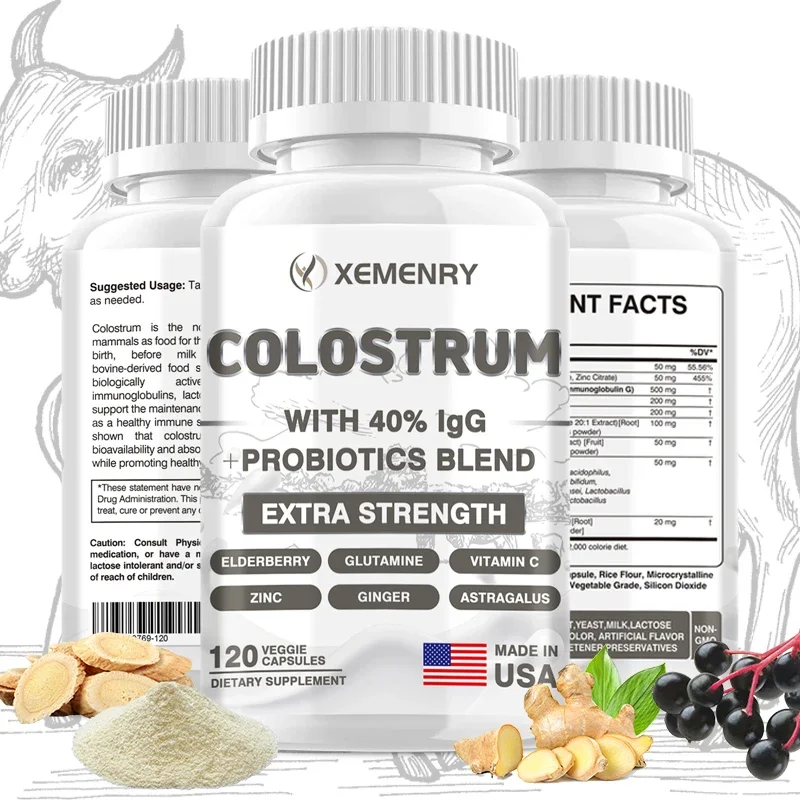 Colostrum - الهضم ودعم GI، ودعم المناعة، واستعادة العضلات، وراثيًا غير معددًا وراثيًا