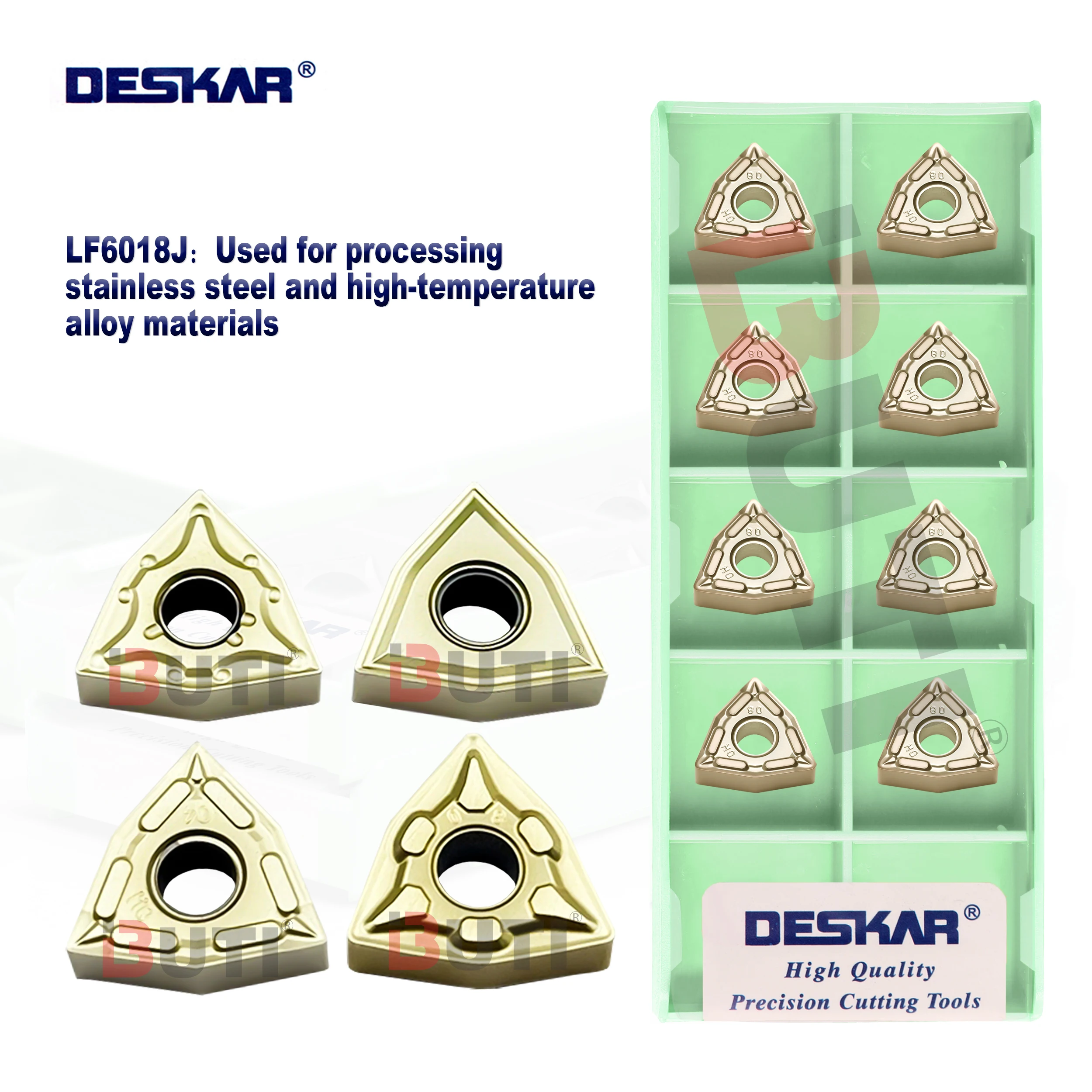 

WNMG080404 408 MA MQ MS LF6018J DESKAR Лезвие с ЧПУ для внешней обработки материалов из нержавеющей стали в форме персика