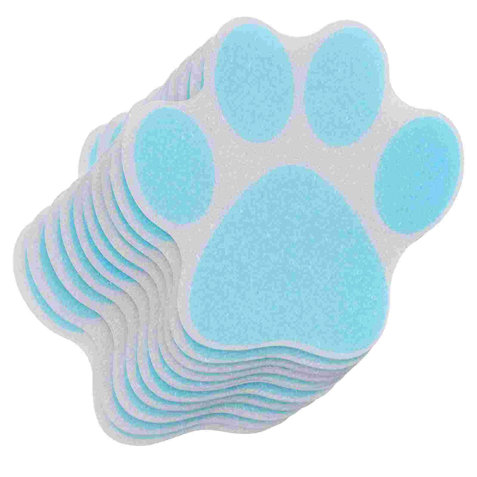 10 Pcs Bath Mat Bathtub Footprint Anti-slip Stickers Shower Non-slip for Adults Aldult Blue Floor