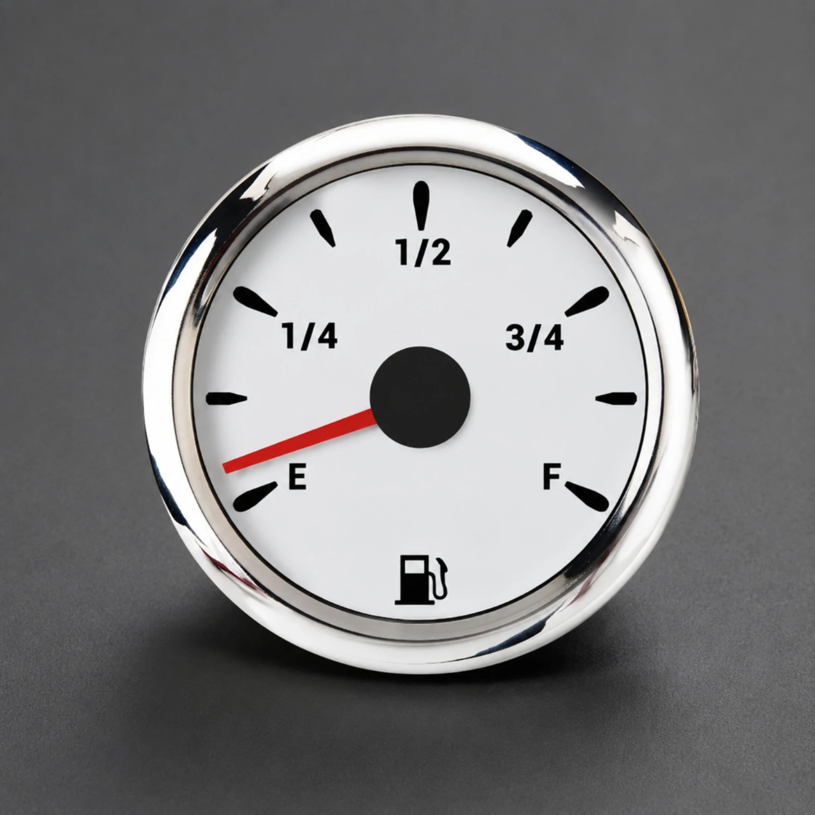 52mm Analog Fuel Level Gauge Illuminated Round Fuel Level Gauge with Needle Display Easy-to-Read Compact for Boat Owners