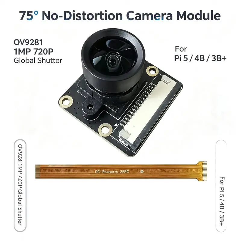 Highly Recommended Global Shutter Camera Module 1 Megapixel, 720P For AR/VR For Raspberry Pi 5 Board