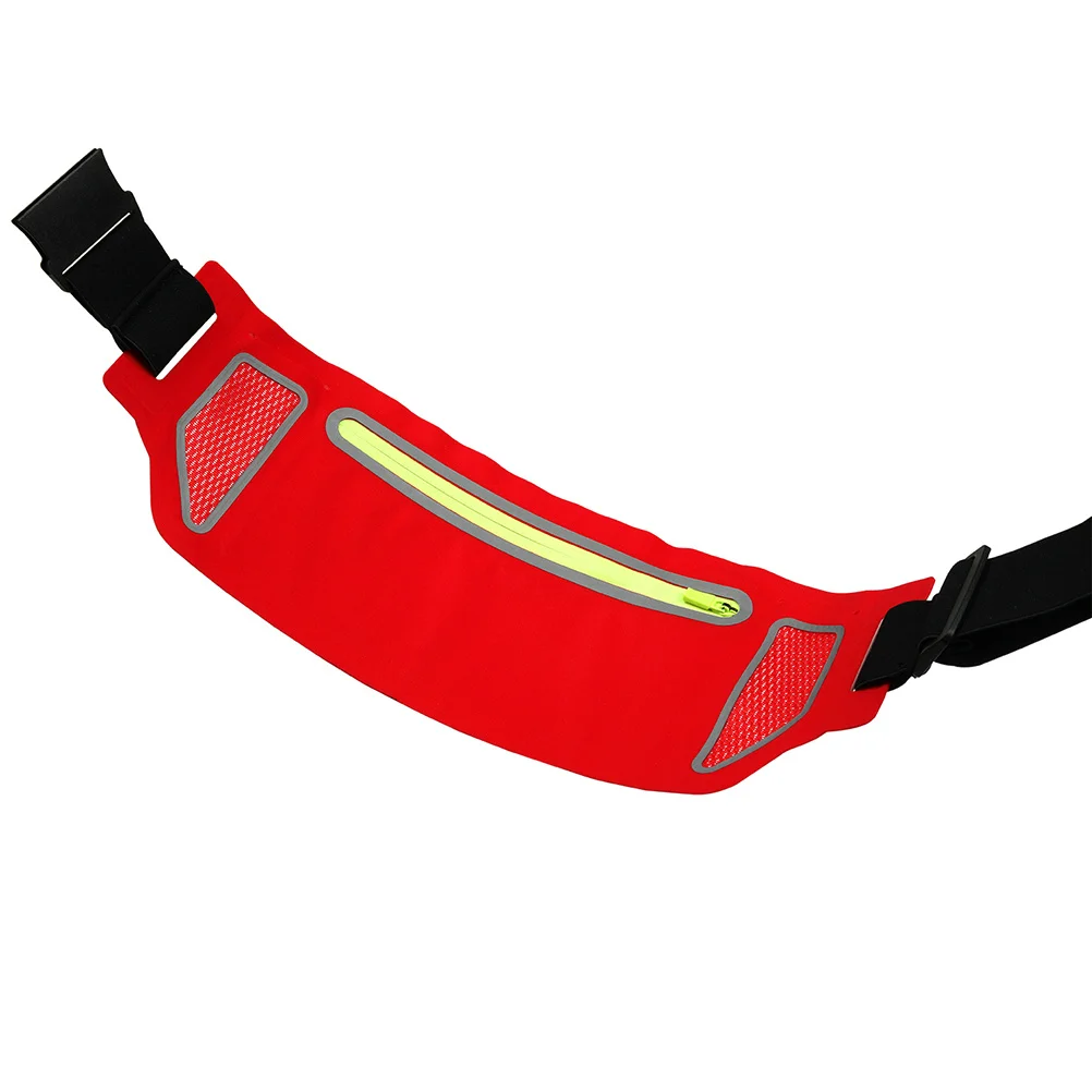 Unisex rode hardloopheuptas Hoogwaardige duurzame sportheuptas Verstelbare riem Fitnesstas Reizen Outdoor telefoonzak