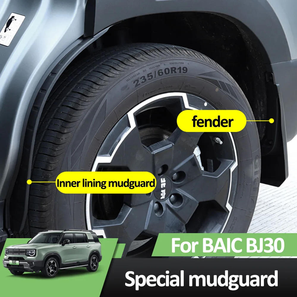 

For BAIC BJ30 2024 2025 Original Mudguard ABS Material Automotive Modification Parts Inner Lining Mudguard Firmly Installed