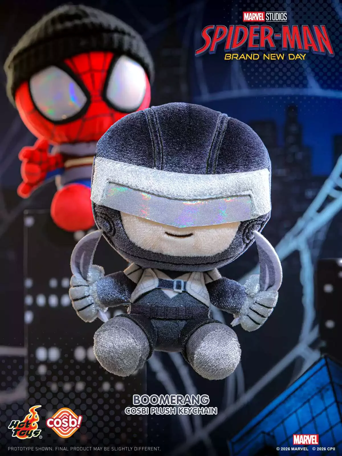 Hot Toys Spider-Man: New Day Hero Reborn COSBI Plush Bag Charm & Mini Blind Box Figure, Cute Desk Decor & Birthday Gift,Collect image 3