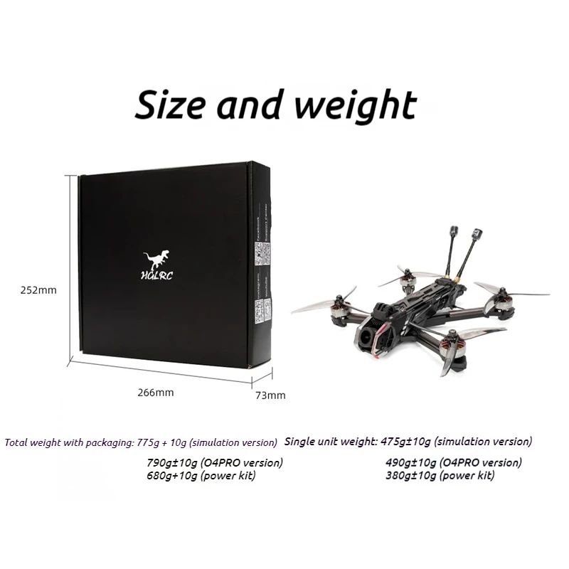 HGLRC Nblade MAX FPV Drone Freestyle 5 pulgadas para cámara O4 Pro Quadcopter Drone para principiantes y entusiastas DIY FPV regalos de cumpleaños