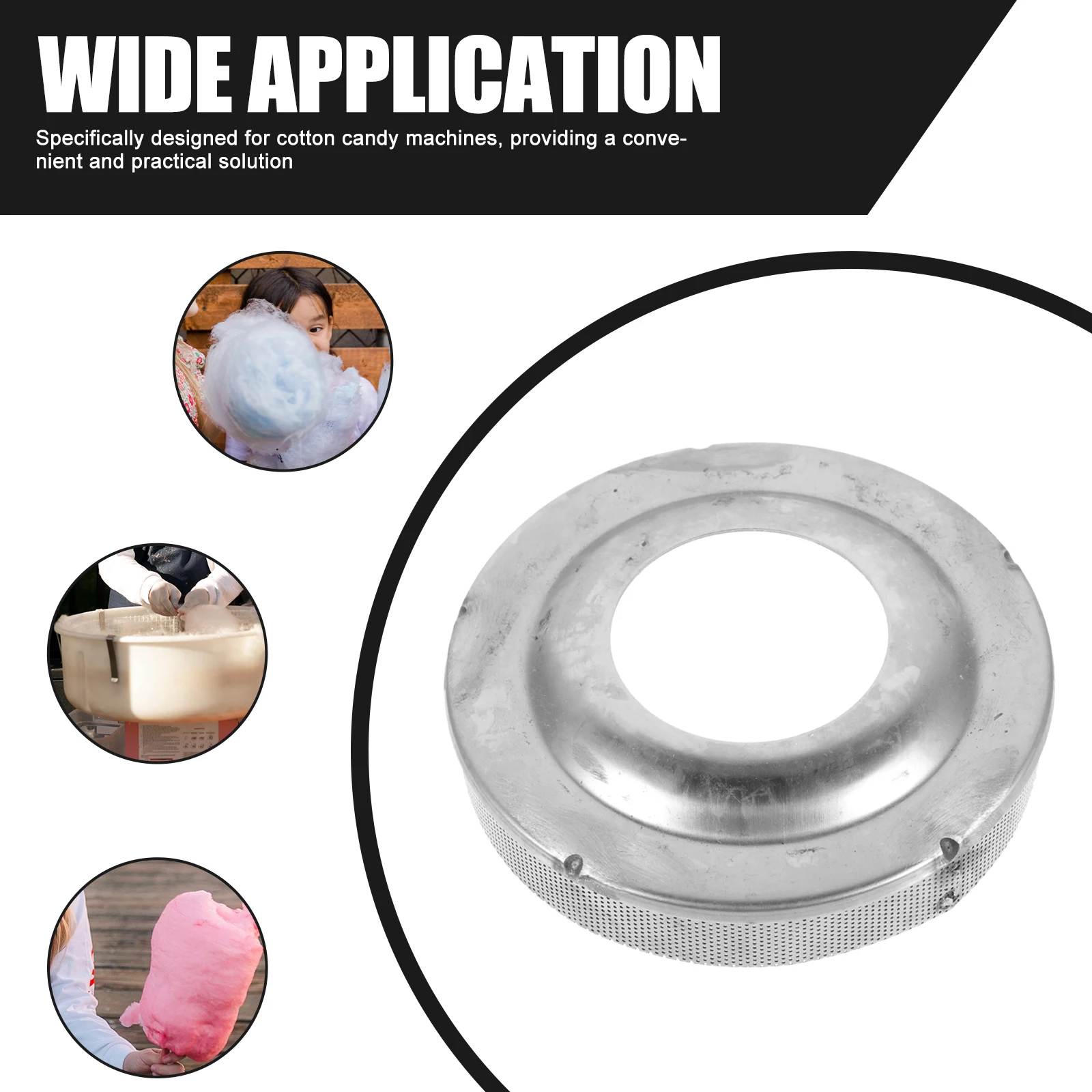 

Stainless Steel Mesh Cotton Candy Machine Supplies Cover Bowl Making Accessories Sugar Dispenser Fancy