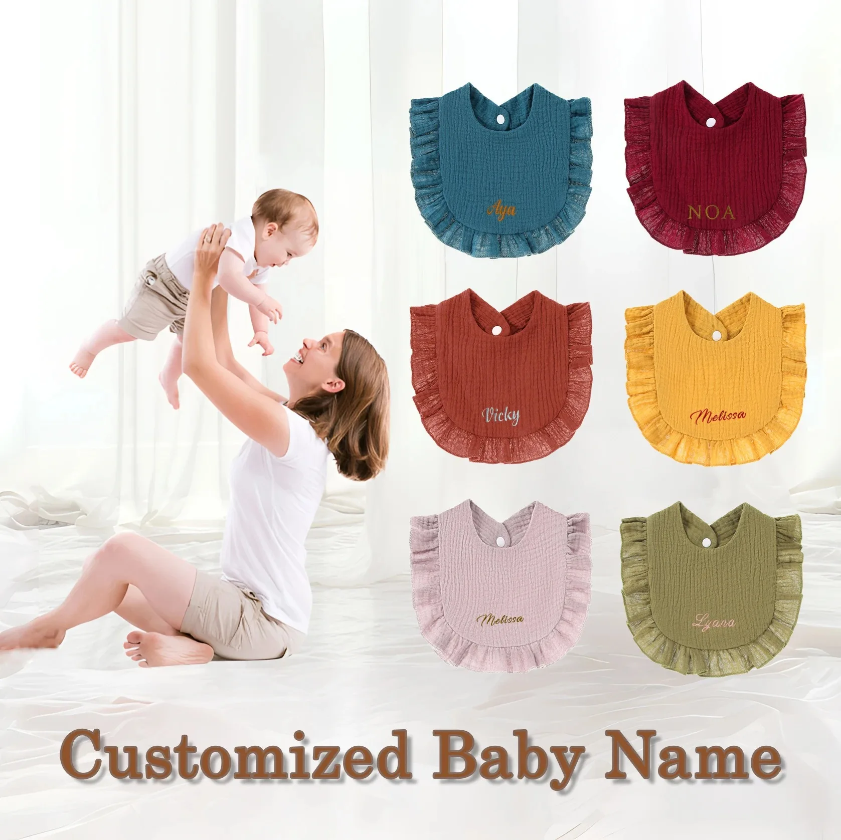 

CustomBaby Bibs for Unisex Boys Girls