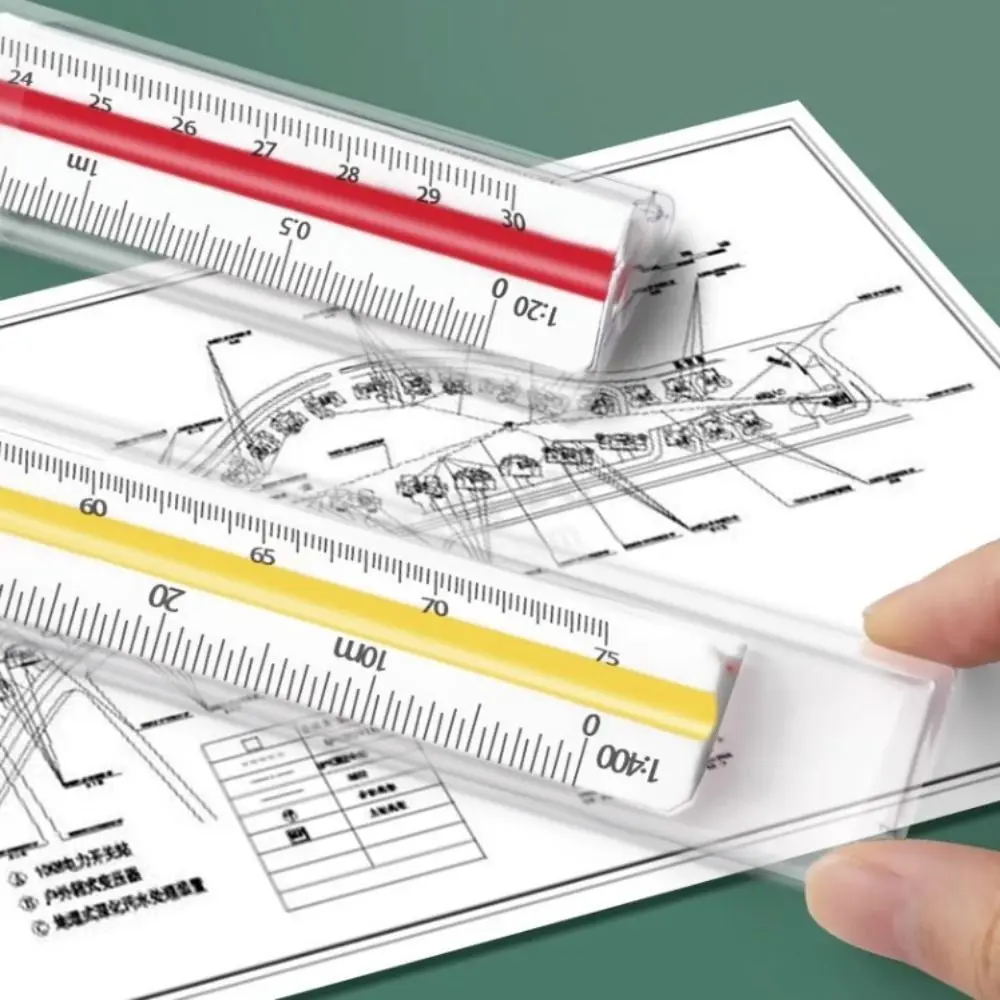Stationery 30cm Triangular Scale Ruler Technical Measuring Drawing Ruler Drawing Architect Ruler School