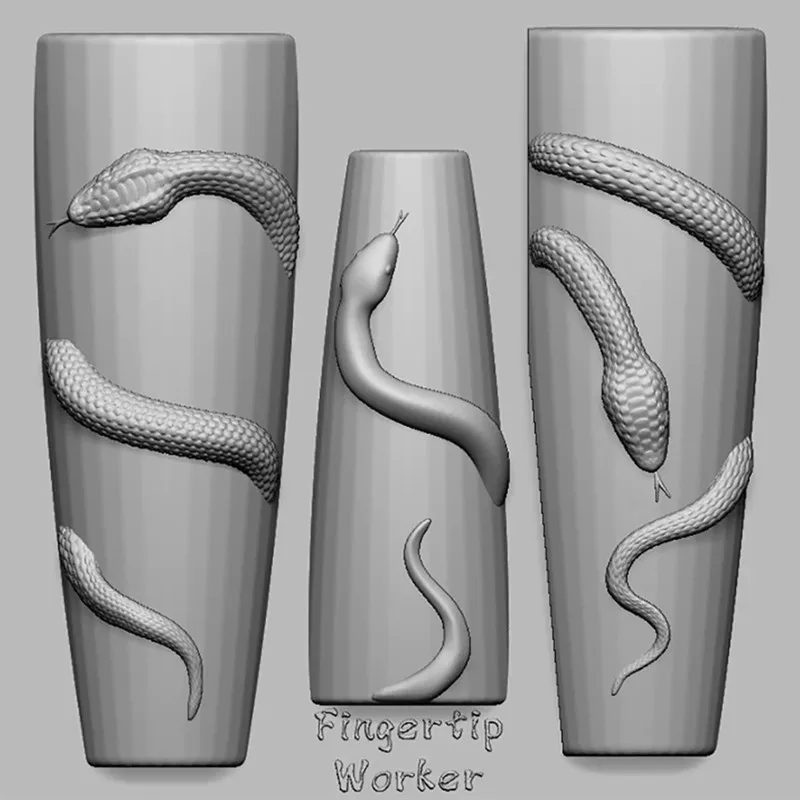 Snake Year Nail Snake Dragon Mold 3d Curved Template