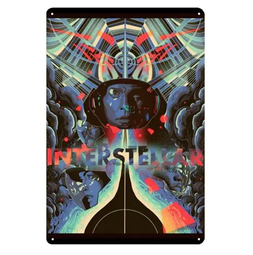 Interstellar Scifi Movie Metal Poster Tin Sign - 20x30cm Collectable Plate sign