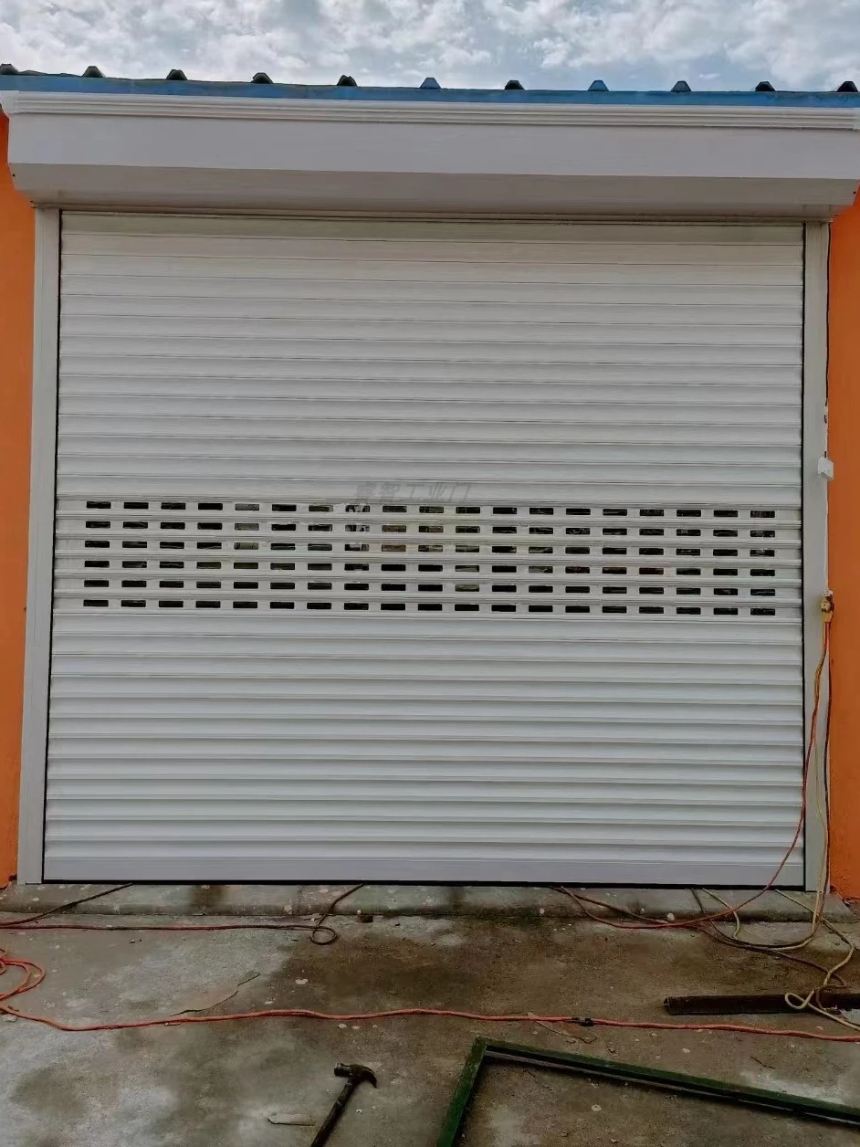 Aluminum alloy rolling shutter electric rolling gate shop security door automatic garage rolling shutter door workshop quick doo