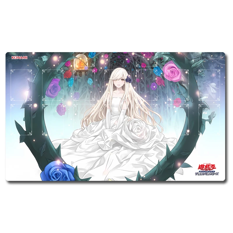 600X350X2Mm Diy يو غي أوه! حديقة روز مايدن بطاقة معركة حصيرة Ygo لاعب واحد مجلس بطاقة الألعاب بطاقة المعركة وسادة هدية لعبة