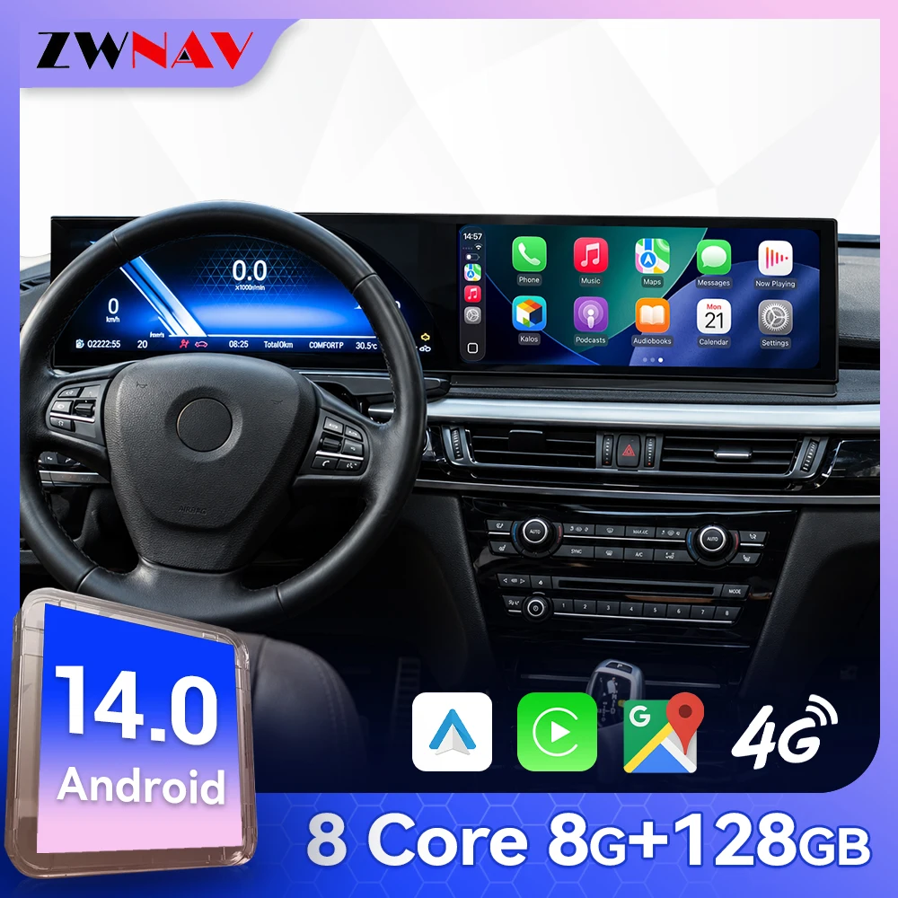 8+128GB For BMW X5 F15 2014-2018 NBT EVO Dual 15.8