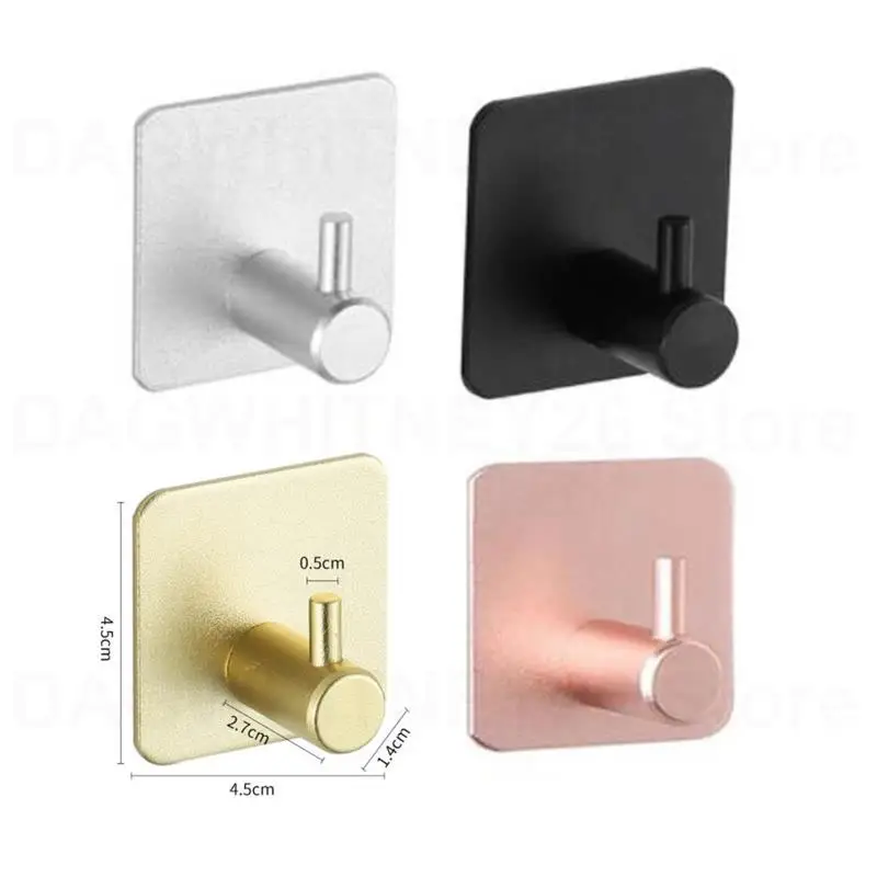 Self Adhesive Home Kitchen Wall Door Hook Key Rack Kitchen Towel Hanger Aluminum Towel Clothes Robe U26