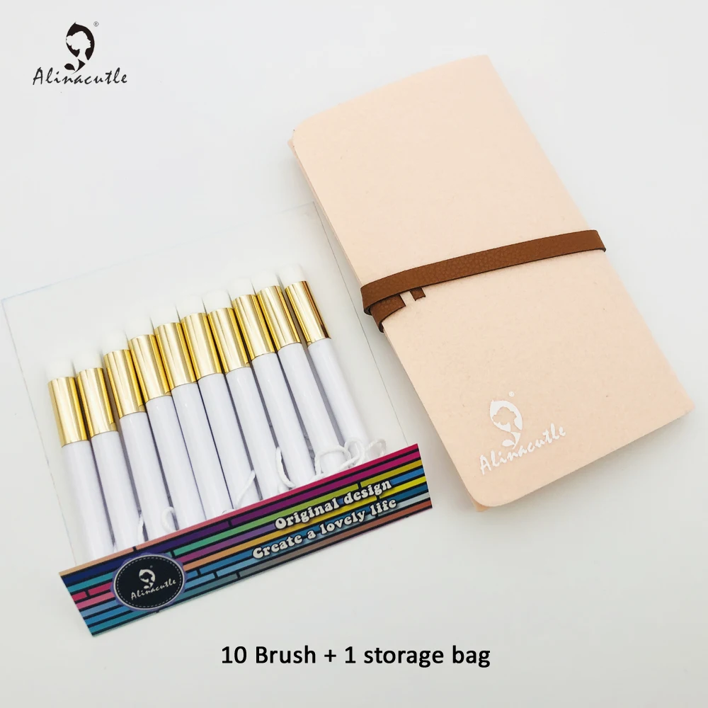 Mini Blending Tools Brush Storage Bag Set Painting Makeup Brushes Flat Top Brushes For Scrapbooking Card Handmade Craft Stencils