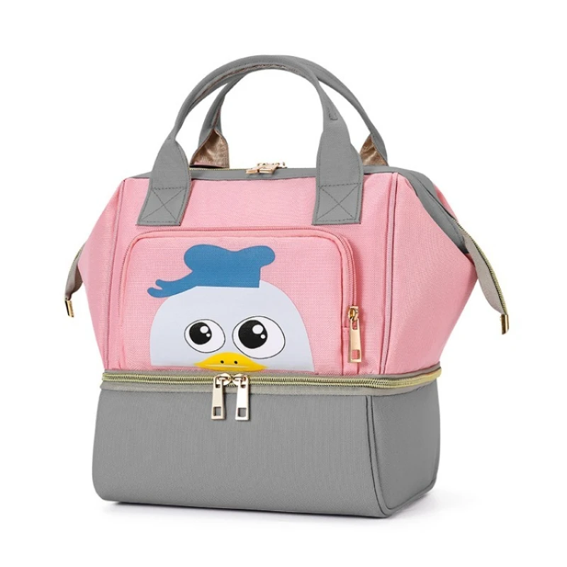 Oxford-luiertas met grote capaciteit en meerdere vakken - Ruimtebesparende draagbare opslag voor babybenodigdheden, geïsoleerd, waterdicht