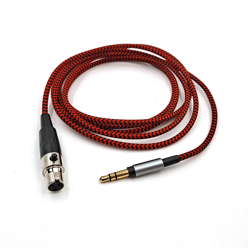 For AKG Q701 K240S K275 K371 K141 K171 K175 K702 Pioneer H118 H128 Replaceable 3.5mm to MINI XLR 3-pin Nylon Braided Cable